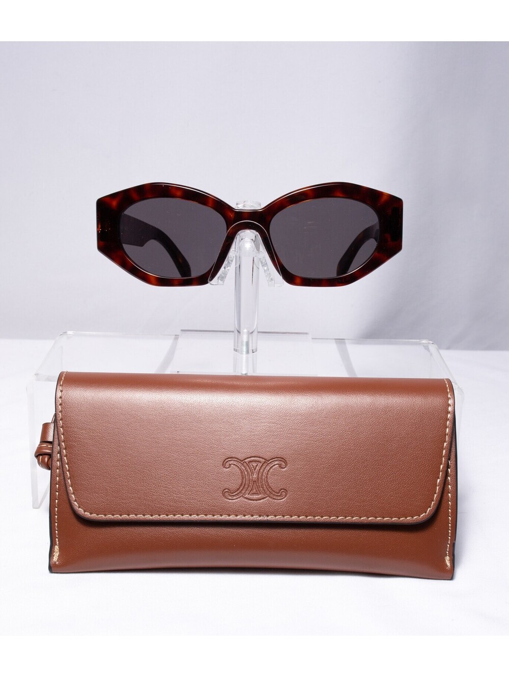 Celine Tortoise Triomphe Glasses Brown
